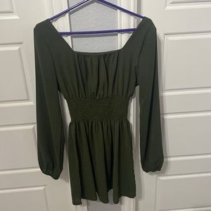 Romwe Off the Shoulder Green Dress Size Small